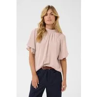 Saint Tropez Kurzarmbluse AileenSZ Flared Blouse Kunstfaser, Regular fit