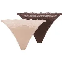 Dorina Tanga Origins Shiny Micro (2er Pack) mit Spitzenapplikationen vorne
