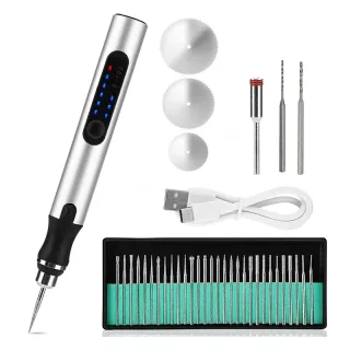 Electric Engraving Pen Kit Portable Mini Nail Rig Tool DIY Spin Etch Pen for Engraving Glass Metal Jewelry Wood Stone Na