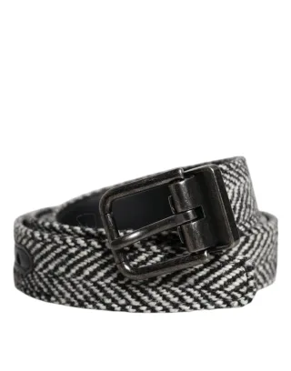 Tweed-Gürtel mit Metall-Schnalle
