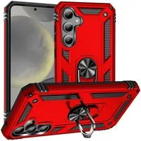 CoolGadget Handyhülle Armor Shield Case für Samsung Galaxy S24 FE 6,7 Zoll, Outdoor Cover mit Magnet Ringhalterung Handy Hülle für Samsung S24 FE