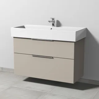 Sanipa 3way Waschtischunterbau zu Duravit Vero Air Waschtisch mit 2 Auszügen, Kaschmir-Matt UP4351U