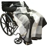 Outdoordecke Rollstuhldecke DECKE für ROLLSTUHL Beindecke Rollstuhlfahrer Kniedecke, Seniori, 7. Schwarz - Gitter