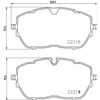 Hella Bremsbel?ge vorne Citroen DS Opel Peugeot 8DB355024-731