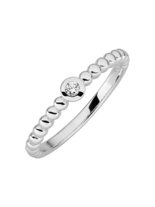 Lyomi Ring 585/- Weißgold 1 synth. Diam. 0,04ct.