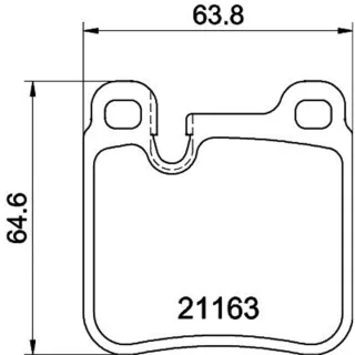 Hella Bremsbel?ge hinten Porsche 911 964 3,6
