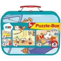 Bobo Siebenschläfer Puzzle-Box im Metallkoffer 2x 26 Teile, 2x 48 Teile