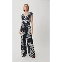 comma Jumpsuit Overall Jumpsuit aus Viskosemix