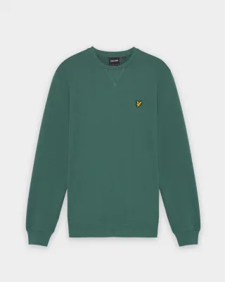 Sweatshirt mit Rundhalsausschnitt in Dunkelgrün