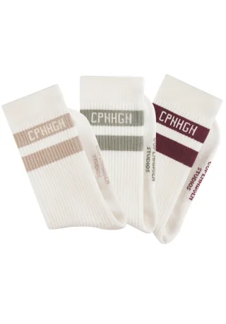 Copenhagen Studios CS Tennissock klassicstripe terry3 3offwhite ne - Gr. - 39/42