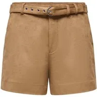 ONLY Shorts ONLTAVIA HW FAUX SUEDE BELT SHORTS PNT Materialmix, Wildlederimitat, mit Gürtel