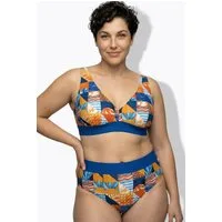 Ulla Popken Soft-BH Bikini Karomuster Softcups Träger verstellbar