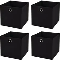 StickandShine Faltbox 4er SET 33 x 33 x 33 cm ohne Deckel – perfekt für KALLAX - 19 Farben