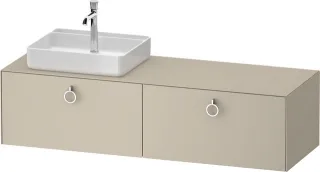 Duravit White Tulip Konsolenwaschtischunterbau wandhängend Taupe Seidenmatt 1600x550x408 mm - WT4890 WT4890L60600000