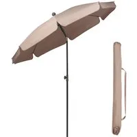 Sekey Balkonschirm 200cm Sonnenschirm Rund Gartenschirm Terrassenschirm mit UV-Schutz 50+, Balkonschirm höhenverstellbar, Stabiler Sonnenschirm knickbar