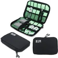 Intirilife Aufbewahrungstasche (1-tlg), Elektronik Organizer - Multifunktionelle Nylon Tasche mit Netz Fach