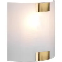 TRIO Leuchten LED Wandleuchte, LED wechselbar, Warmweiß, innen flach Lampenschirm-e Glas für Treppenhaus Designklassiker, Ø20cm