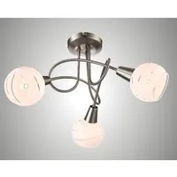 TRANGO LED Deckenleuchte, Dimmfunktion, 3-flammig 1001-32D LED Deckenstrahler *OLIVIA* inkl. 3x 3-Stufen dimmbar LED Leuchtmittel 3000K warmweiß I Deckenlampe in Edelstahl-Optik mit Design Gläsern, warmweiß, Deckenstrahler, Wohnzimmer Lampe, Spots