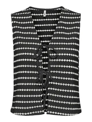 ONLY - Strickweste schwarz - Gr. - S