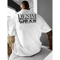 RMK T-Shirt Herren Shirt Rundhals Basic "Sportswear Denim" aus Baumwolle