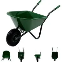 TRUTZHOLM Spielzeug-Gartenset Kinderschubkarre uni 40kg Kunststoffwanne in rot grün schwarz blau, (Kinderschubkarre Farbauswahl, 1-tlg), 40kg Traglast,Vollgummirad,grün