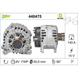 Valeo Generator  140A Audi Seat Skoda VW 440475