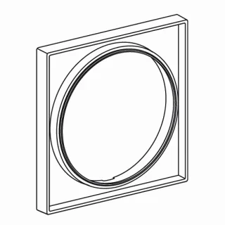 KWC Rosettenverlängerung 15mm eckig, Blue Box(ab04/17),537594 537594