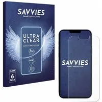 Savvies Displayschutzfolie Schutzfolie für Apple iPhone 13 Pro Max, 6 Stück, Displayschutz Schutz Folie Klar Transparent