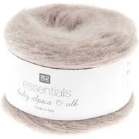 Rico Design Essentials Baby Alpaca Loves Silk Lacegarn aus Seide und Babyalpaka Häkelwolle, 200,00 m (25g Alpaka Wolle Handstrickgarn, Alpakawolle mit Seide zum stricken und häkeln), Strickgarn, Strickwolle, Lacewolle