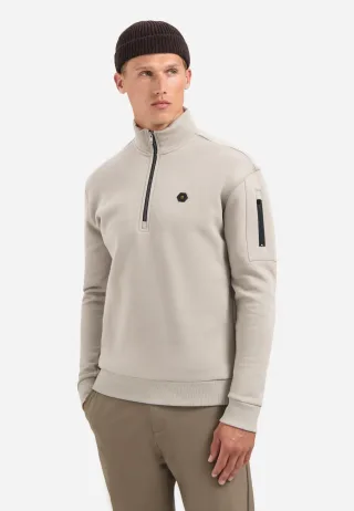 No Excess - Sweater Half Zip Brushed clay - Gr. - XL