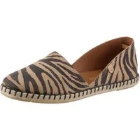 VERBENAS Espadrille Slipper, Sommerschuh, Urlaubsschuh, Flat im Zebra-Look