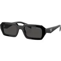 PRADA Sonnenbrille Prada PR A12S Sonnenbrille Unisex Acetat Schwarz Grau Geometrisch