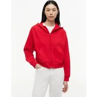 Tommy Jeans Kapuzensweatjacke TJW BXY S FLAG ZIP THRU HOODIE Baumwolle, Kapuze, Kängurutasche