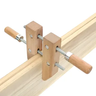 Wood Hand Screw Clamp Adjustable Wooden Handle 8/10 Inch Parallel Jaw Hardwood Construction Professional Woodworking Too