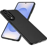 CoolGadget Handyhülle Handy Schutzhülle für Samsung Galaxy S25 Edge matt schwarz, Silikon TPU Hülle Schutz Tasche Cover schlicht Slim Case