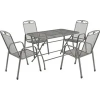 MWH Essgruppe MWH Garten-Essgruppe Caffe Latte 2.0 4 Personen, Klappbar witterungsbeständig