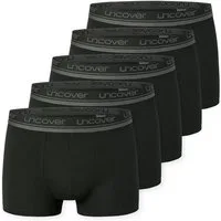 uncover by SCHIESSER Boxer Uncover Cotton (5er Pack) ohne Eingriff, elastisch, Single Jersey, Logo-Bund