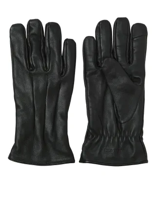 JACK&JONES - JACMONTANA LEATHER GLOVES NOOS black - Gr. - M