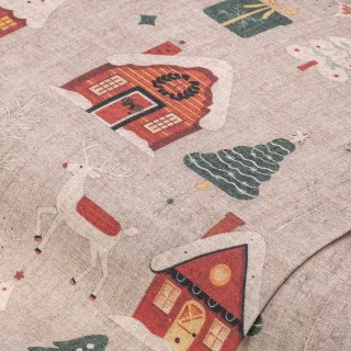 Dekostoff Vintage Weihnachten "Lorena", natur-color