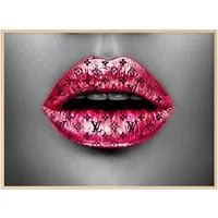 JUSTGOODMOOD Poster Premium ® Louis Vuitton Poster · Lippen · ohne Rahmen, (1 St), Poster in verschiedenen Größen verfügbar, Poster, Wandbild