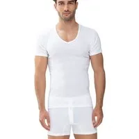 Mey V-Shirt Casual Cotton (K) Elastische Hals und Armabschlüsse