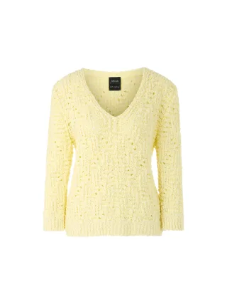 Marc Cain Collections - Chunky Knit Pullover Knitted in Germany deep limonella - Gr. - 38
