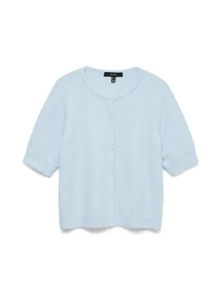 VERO MODA - VMDOFFY 2/4 O-NECK BUTTON CARDIGAN NOOS Cashmere Blue - Gr. - L