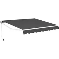 COSTWAY Gelenkarmmarkise 300x250cm mit Handkurbel, für Balkon