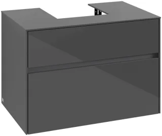 Villeroy & Boch Waschtischunterschrank Collaro C09300 800x548x500mm Glossy Grey C09300FP