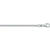 Adelia´s Silberkette Damen 925 Silber Flach Panzer Halskette Ø 1,4 mm, Silberschmuck für Damen