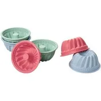 Lurch Gugelhupfform Minigugelhupf Pastel Mix Flexi Form 6er Set, (Set 6-tlg), Minigugelhupf Pastel Mix Flexi Form, 6-tlg., Platin-Silikon, pastell