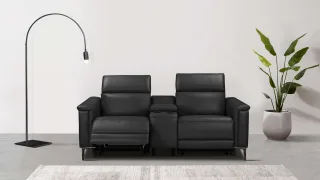 OTTO home 2-Sitzer "LUND, Kinosofa, Relaxfunktion, TV-Sessel, manuell/elektrisch (USB-A)" Kopfteilverstellung, Getränkachhalter, u. Staufach