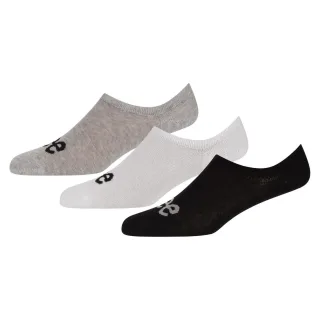 Lee - "Chris" No-Show-Socken für Herren/Damen Unisex (3er-Pack) (Schwarz/Weiß/Grau meliert)