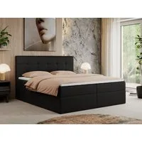 MKS MÖBEL Boxspringbett CENTOS (Set, Packung, Gepolsterte Kopfstütze, T30-Schaum, Topper T25/Visco, Modern), Doppelbett, Multipocket-Matratzen, zwei Bettkästen